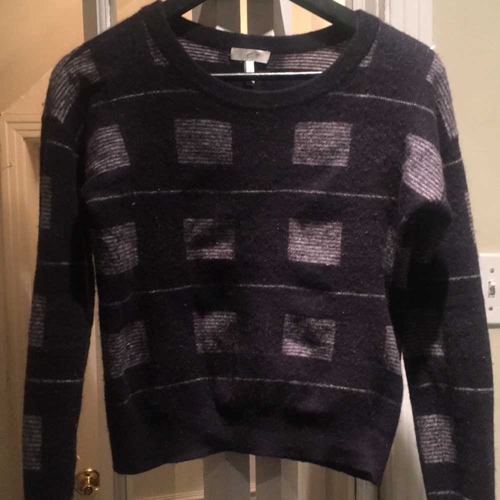 Joie black & gray cashmere blend sweater size S